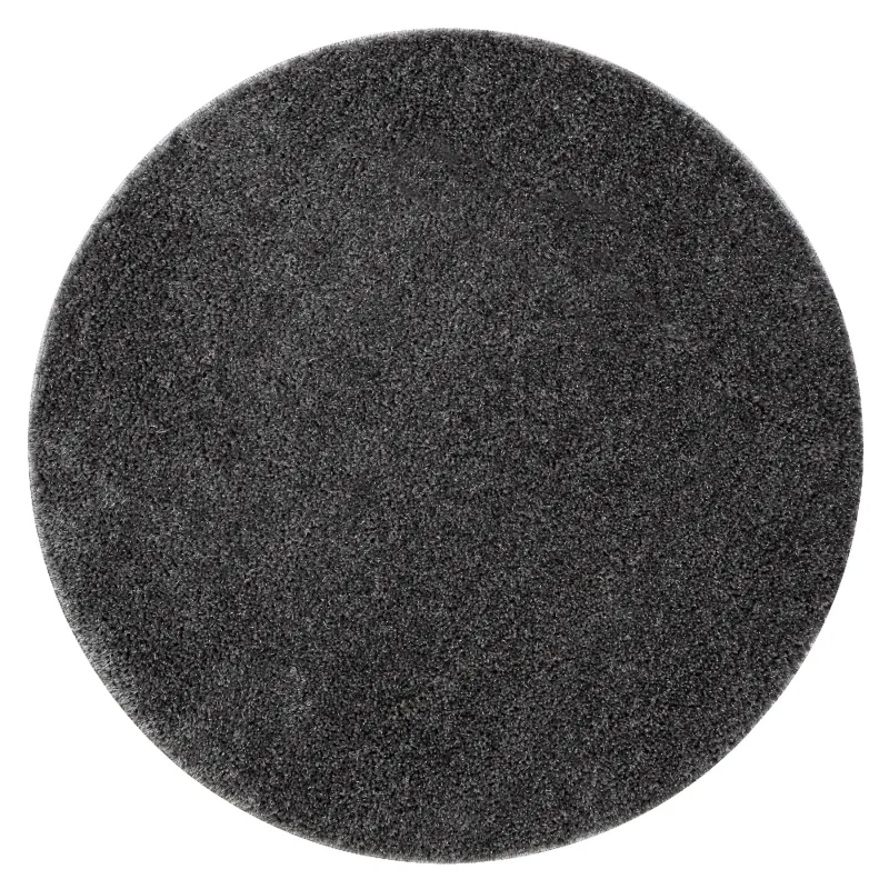 SYNERGY Glamour Circle Bath Rug Grey