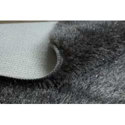 SYNERGY Glamour Circle Bath Rug Grey