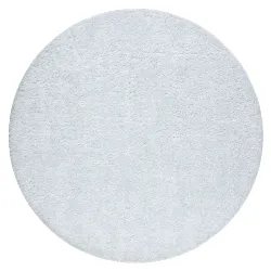 SYNERGY bathroom rug circle glamour, non-slip, soft - white lurex