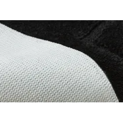 SUPREME LINES Round Bathroom Rug Black