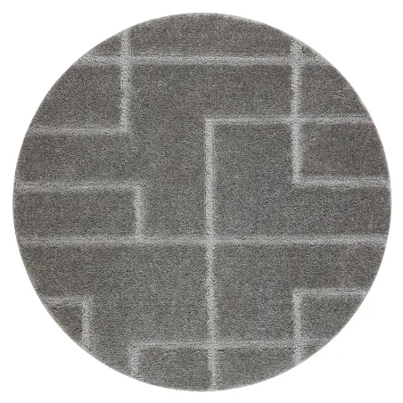 SUPREME LINES Round Bathroom Rug Grey