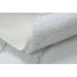 SUPREME Round Bathroom Rug LINES White