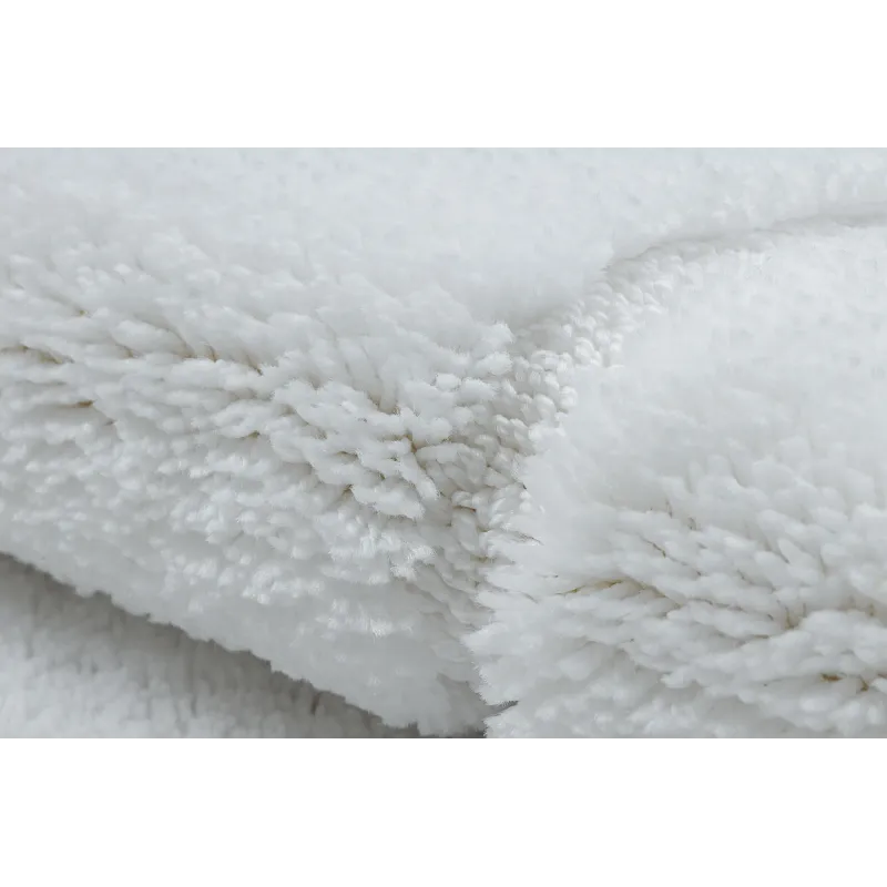 SUPREME Round Bathroom Rug LINES White