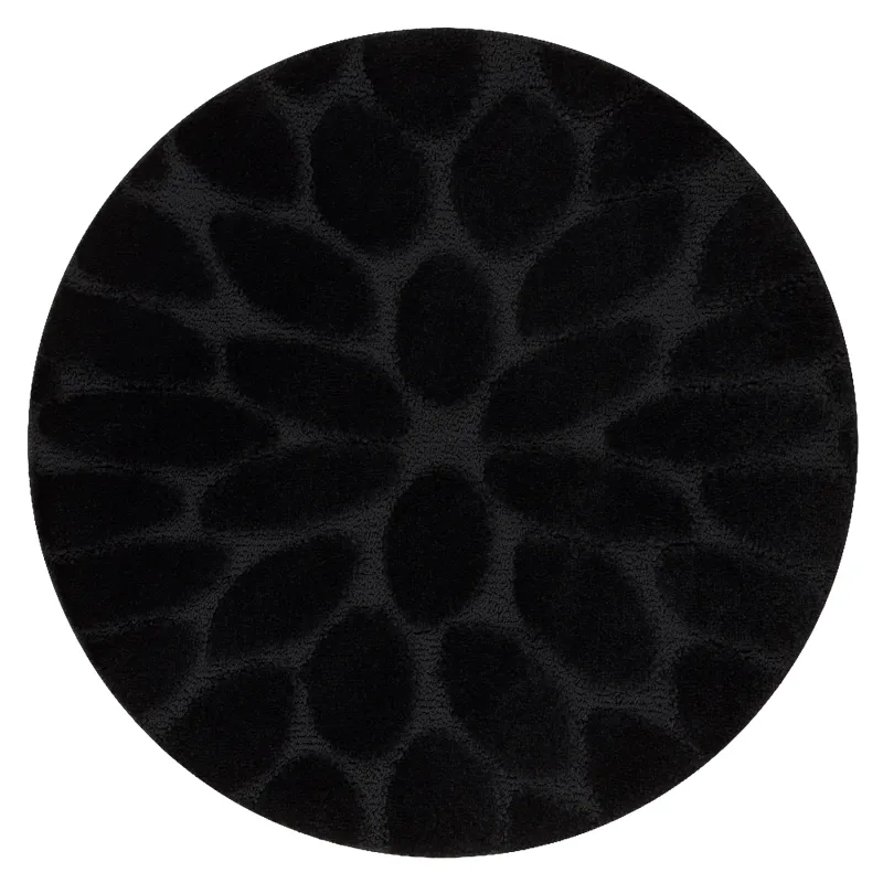 SUPREME Round Bathroom Rug STONES Black