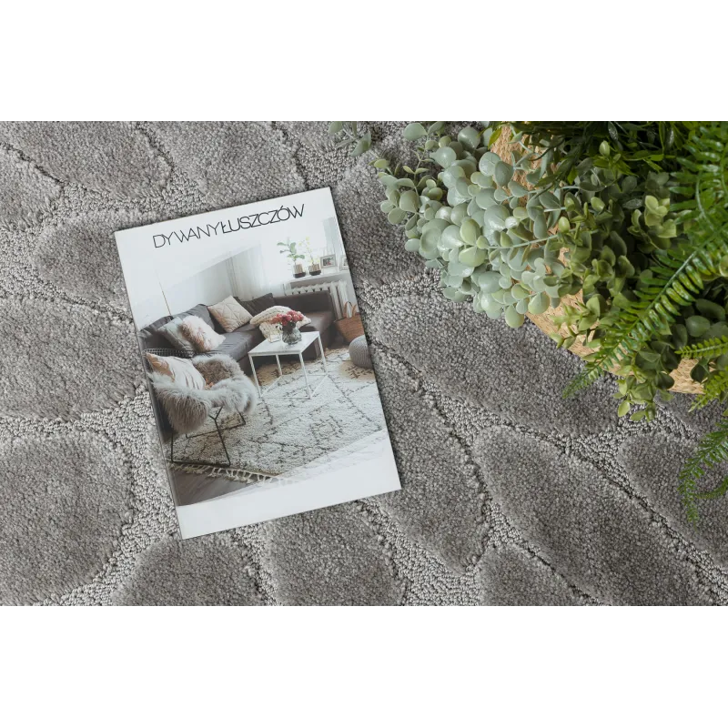 SUPREME Round Bathroom Rug STONES Grey