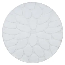 SUPREME bathroom rug round STONES stones, anti-slip, soft - white
