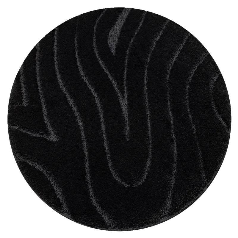 SUPREME WAVES Round Bathroom Rug