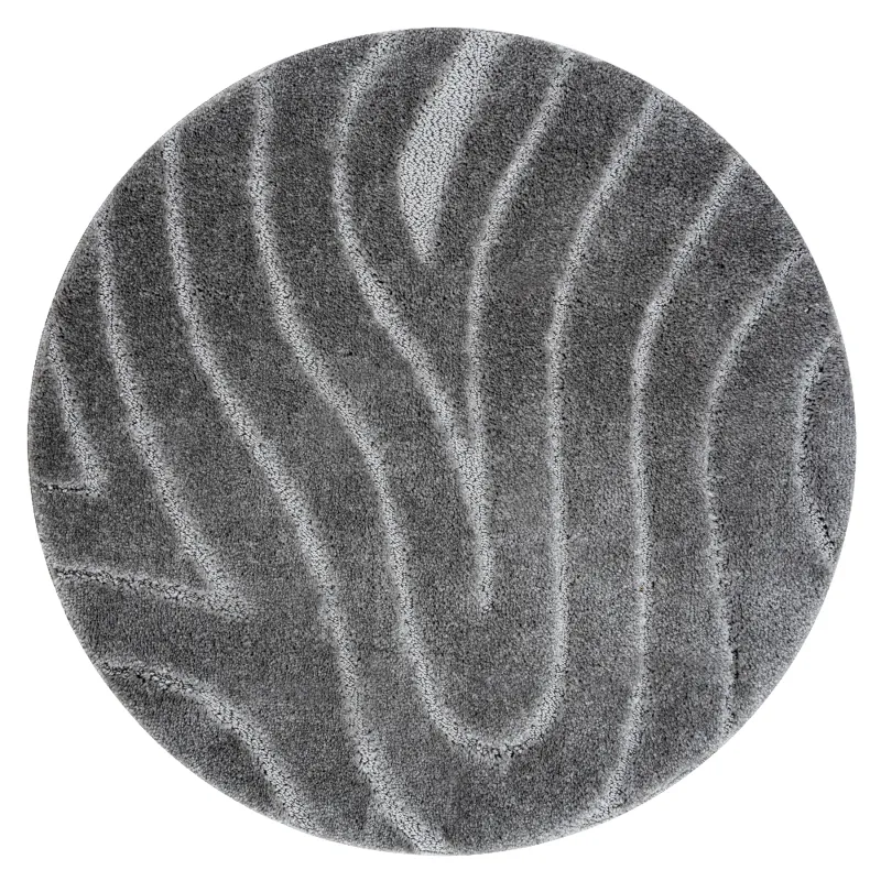 SUPREME WAVES Round Bathroom Rug