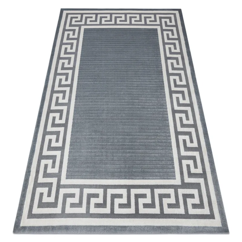 PEARL Greek Rug 51327F in grey, exclusive, structured design