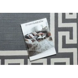 Structured grey PEARL rug, exclusive finish
