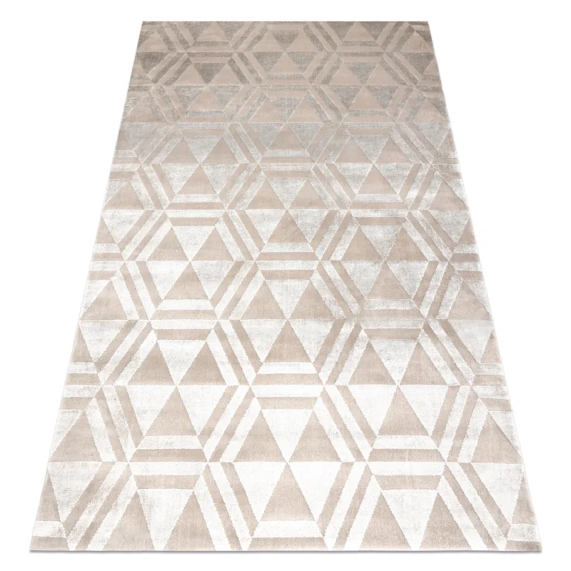 Exclusive PEARL 51323C beige rug with a geometric design