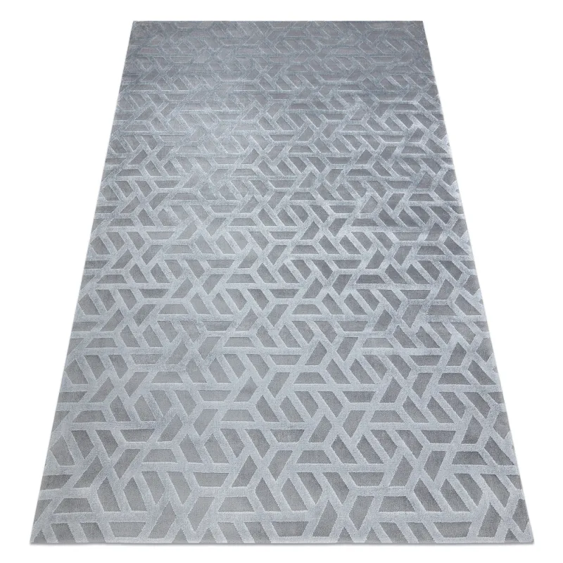 Exclusive geometric gray rug PEARL 51320D for modern interiors