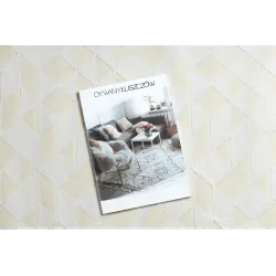 Textured cream rug PEARL 51321A, adding elegance to any space