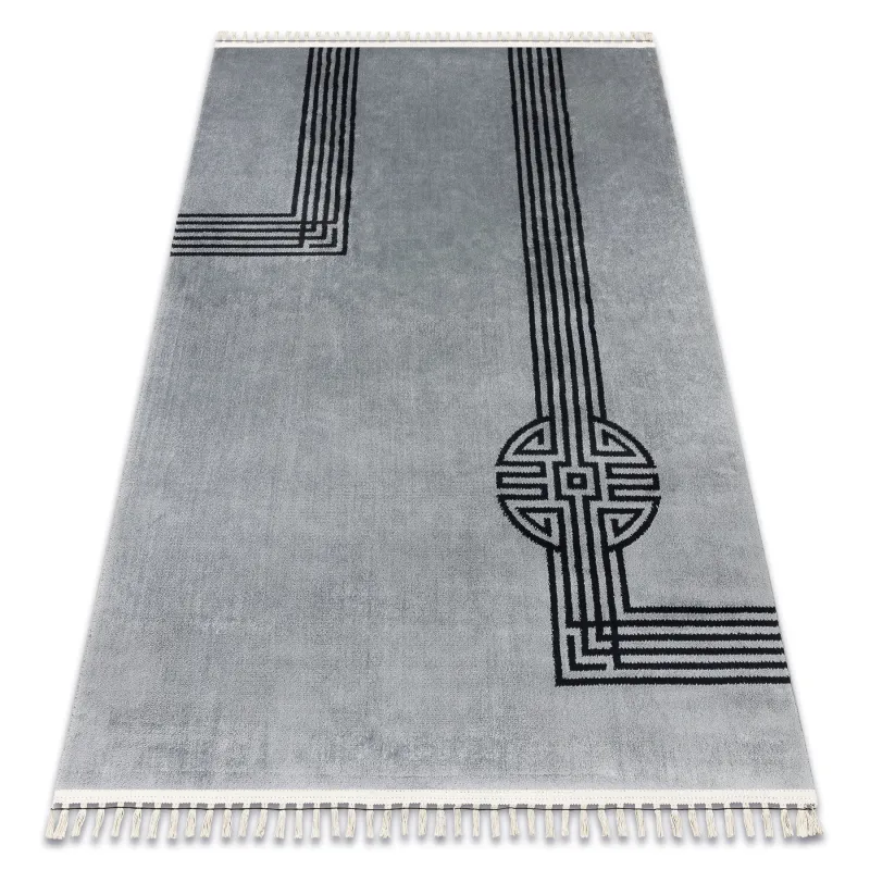AMOUR Geometric Rug - modern and elegant design in grey
