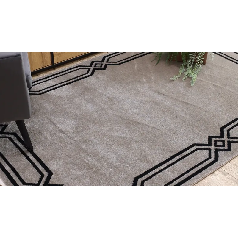 Stylish AMOUR 53071A beige rug, perfect for contemporary decor