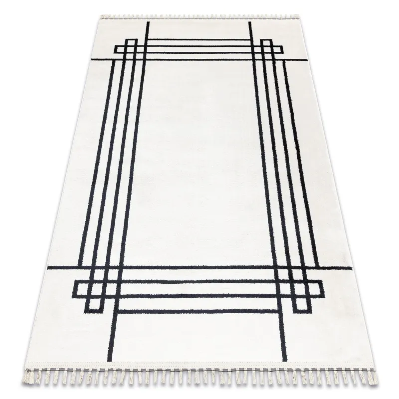 AMOUR 53096C Cream Border Rug with a modern elegant design