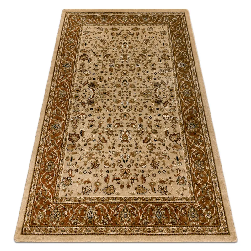 ROYAL E0176 Frame Rug in beige and brown, classic carpet design