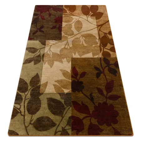 ROYAL 5282 Leaves rug in beige and green, classic carpet design