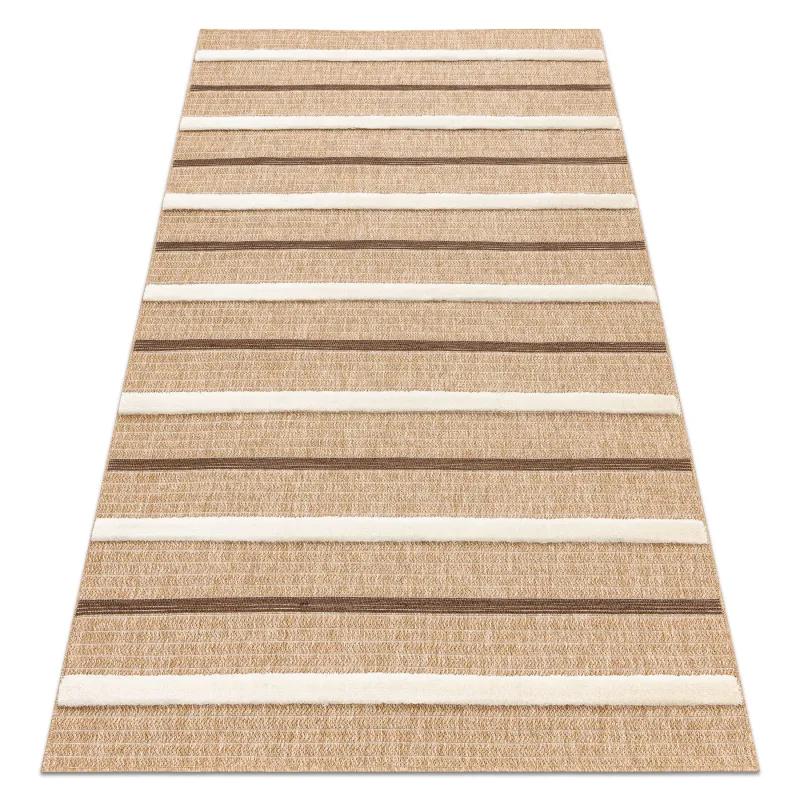 Sisal flat weave rug in beige and cream tones, perfect for living spaces