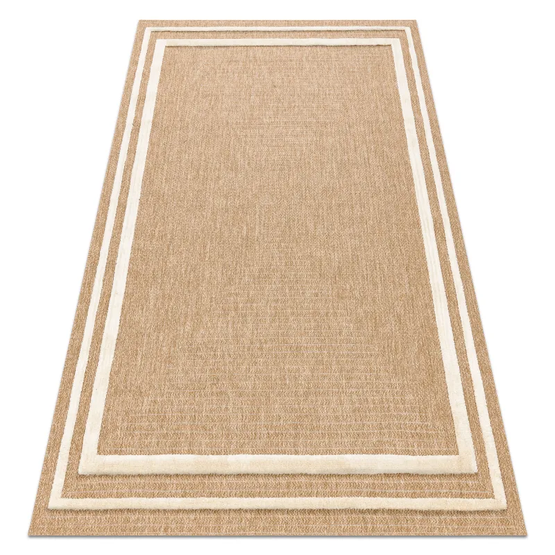 Beige sisal rug with a textured design for contemporary spaces