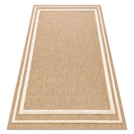Beige sisal rug with a textured design for contemporary spaces
