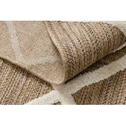 Practical beige rug for living room, made of sisal