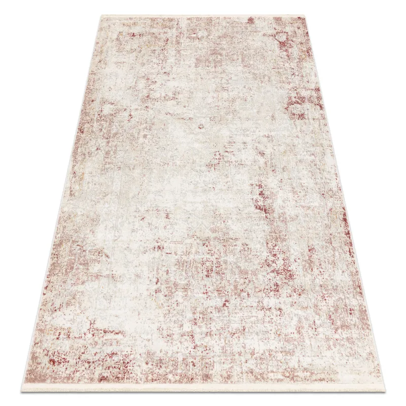 Modern geometric rug DISTIN 0828A in pink and white, abstract design