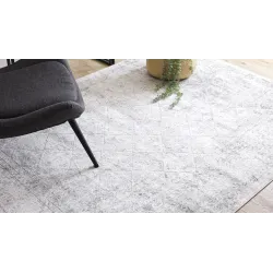 Grey modern rug with a frame - an elegant addition to home decor