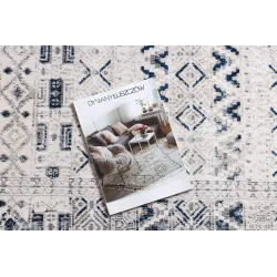Rug with modern pattern, soft texture, classic Boho carpet