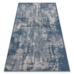 Wool rug NAIN Ornament vintage 7591/51644 navy / beige