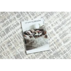 Stylish cream and grey rug, perfect for modern interior decor