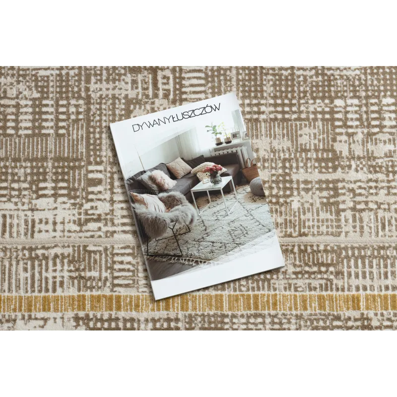 Stylish DUKE 51523 rug in beige and gold, perfect for contemporary interiors