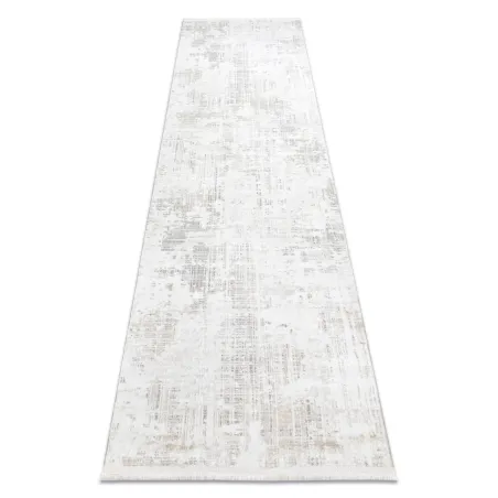 DUKE 51374 Cream Vintage Runner Rug, soft and textured design with fringes