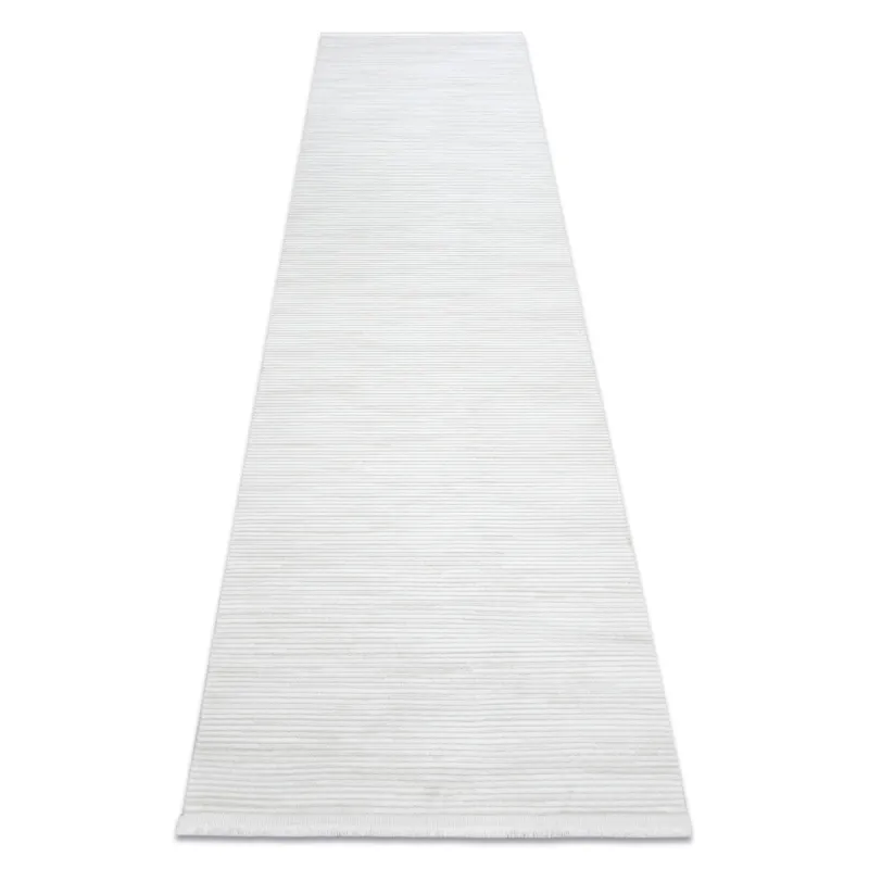 DUKE 51376 cream striped runner rug, soft and stylish for modern decor