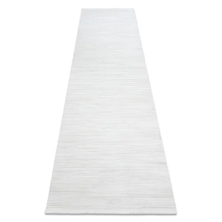 DUKE 51376 cream striped runner rug, soft and stylish for modern decor