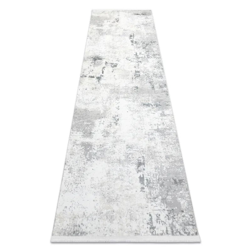 DUKE 51378 Cream Grey Runner Rug, soft and stylish modern carpet for interiors