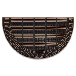 Greek Key Anti-slip Doormat BH 110 Brown