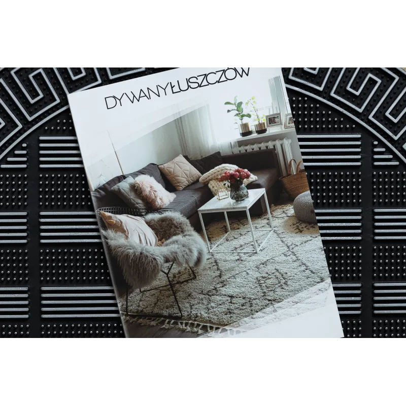 BH 110 doormat in silver shade, Greek key design for indoor and outdoor use