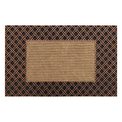 BH 107 Grid Doormat Brown