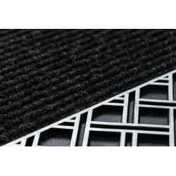 BH 107 Grid Doormat Silver, rubber material, weather-resistant for outdoor use