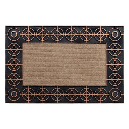 Circles Doormat BH 205 Brown, non-slip, rubber, perfect for indoor and outdoor use
