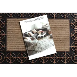 BH 205 Brown Circles Doormat, made of rubber, durable and easy to clean