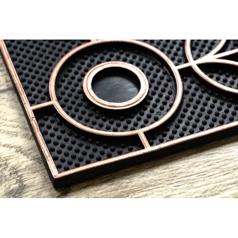 Brown BH 205 Circles Doormat, perfect for hallways or gardens