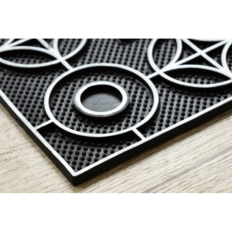 Door Mat BH 205 Circle, rubber, durable and easy to clean, for home and garden