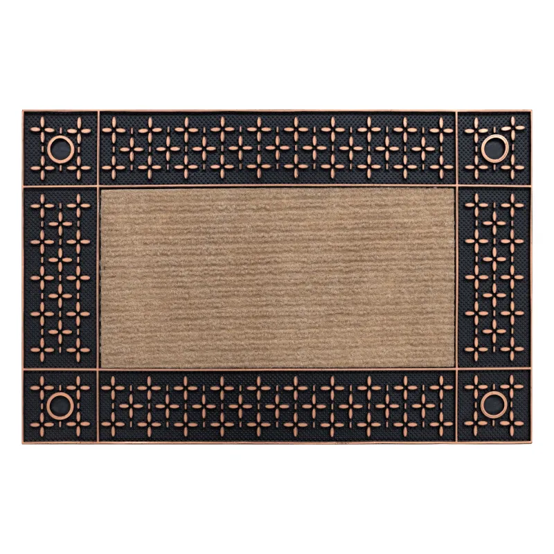 BH 207 non-slip door mat in brown, suitable for indoor and outdoor use