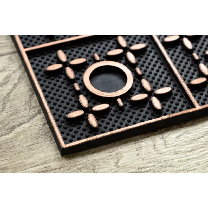 BH 207 rubber door mat, durable and easy to clean, in brown