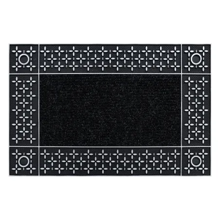 Door Mat BH 207 Grid, silver, non-slip, rubber backing