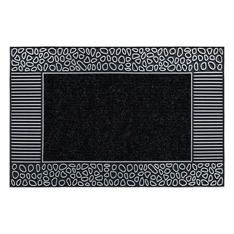 BH 222 Stone Doormat, slip-resistant, silver, rubber material