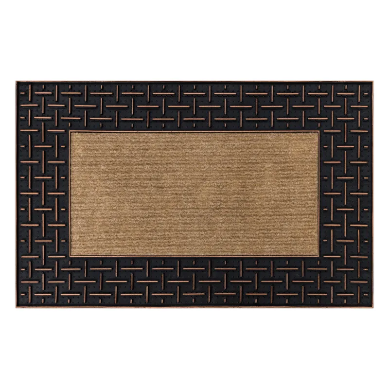 BH 225 Grid doormat in brown, non-slip for indoor and outdoor use