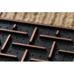 Easy-to-clean brown BH 225 Grid doormat for everyday use